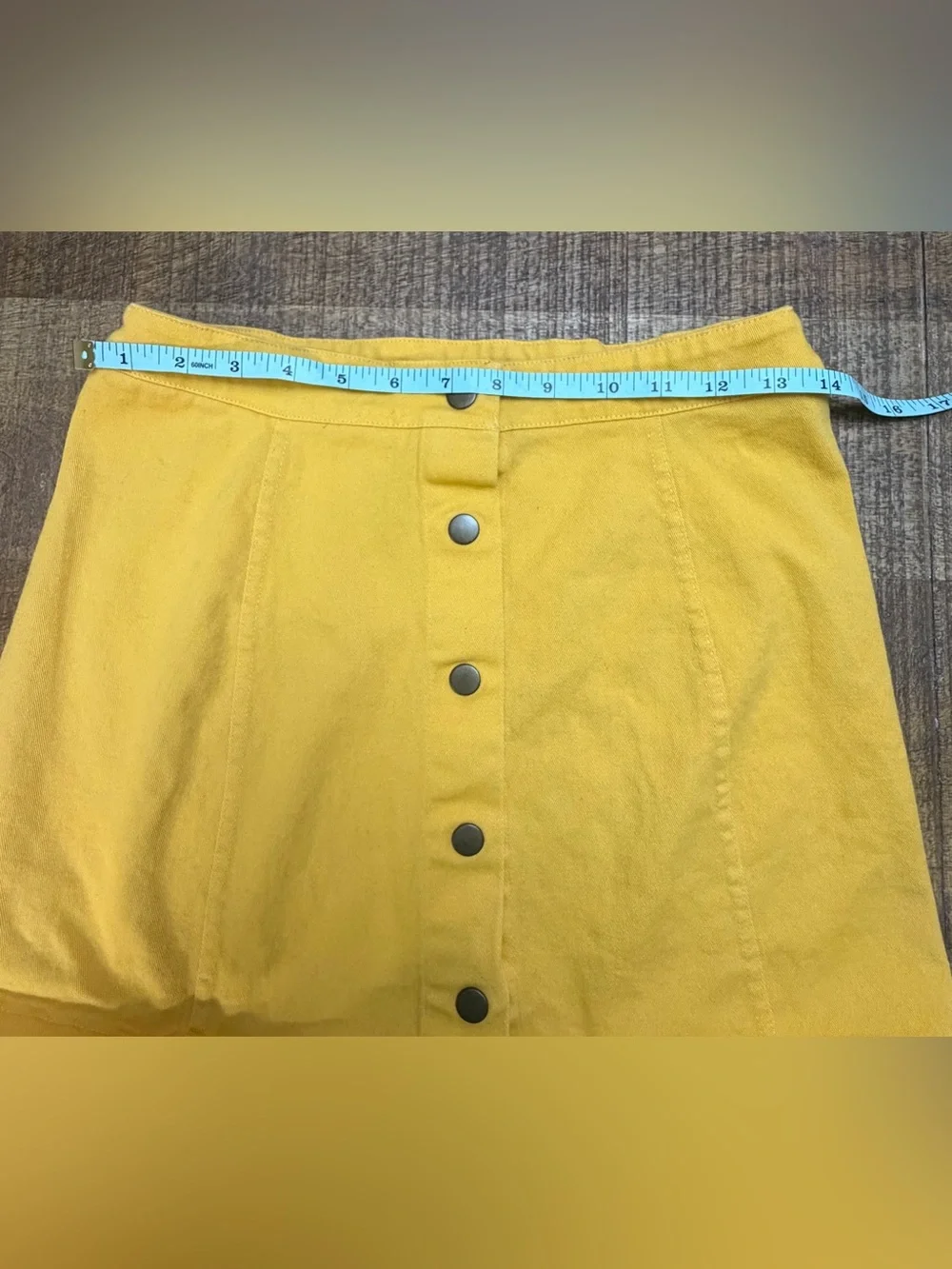 Rue21 Yellow Button-Front Mini Skirt